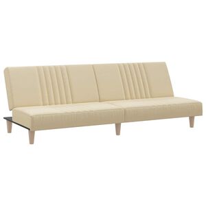 vidaXL sovesofa stof cremefarvet