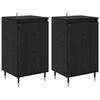 vidaXL Sideboard 2 stk. Sort eg 40 x 35 x 70 cm Ingeni&oslash;rt tr&aelig; og jern