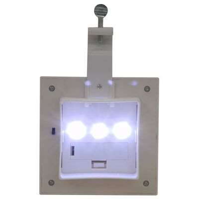 vidaXL udendørs solcellelamper 6 stk. LED firkantet 12 cm hvid
