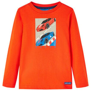 vidaXL Lang&aelig;rmet T-shirt til b&oslash;rn str. 104 cm orange