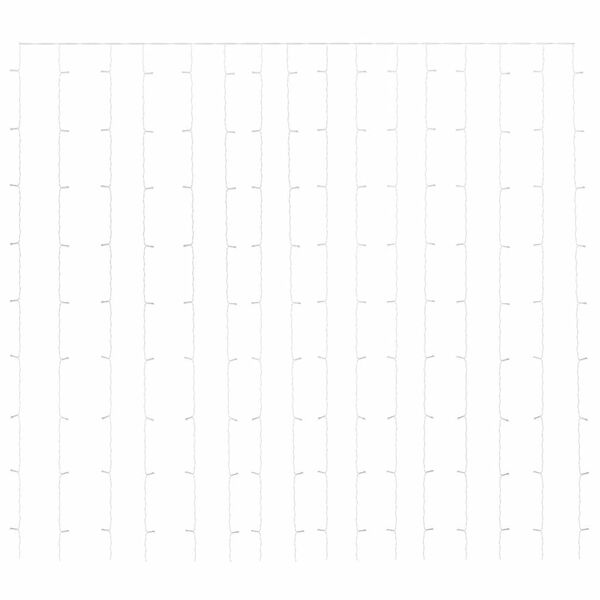 vidaXL lysgardin 3x3 m 300 LED'er 8 funktioner flerfarvet