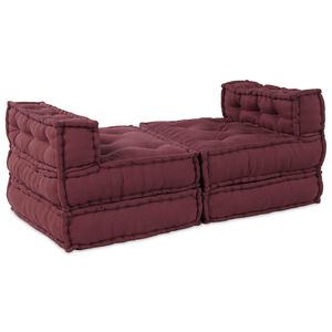 vidaXL Modulssofa Enhed Stof Bordeaux 210 x 140 x 56 cm