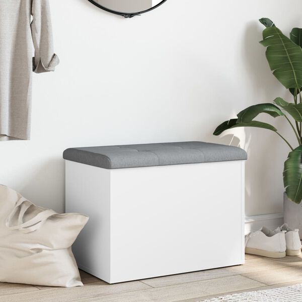 vidaXL opbevaringsb&aelig;nk hvid 62x42x45 cm konstrueret tr&aelig;