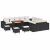 vidaXL Havesofa S&aelig;t 14 stk. Sort og Cream polyrattan