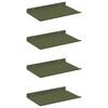 vidaXL Sv&aelig;vende hylde 4 stk. Oliven gr&oslash;n 30 x 18 x 2,5 cm St&aring;l