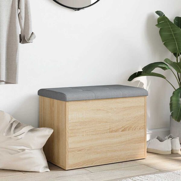 vidaXL opbevaringsb&aelig;nk Sonoma eg 62x42x45 cm konstrueret tr&aelig;