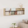 vidaXL Magasin Rack Sonoma eg 100 x 12 x 30 cm Konstrueret tr&aelig;