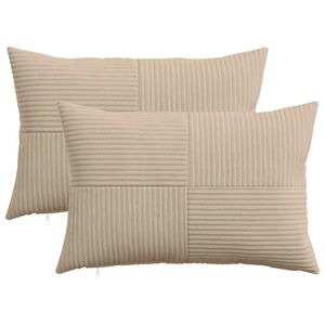vidaXL Pudebetr&aelig;k 2 stk. ALMELO Gr&aring;brun 30 x 50 cm cordfl&oslash;jl