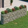 vidaXL gabion-højbed 400x50x100 cm galvaniseret jern