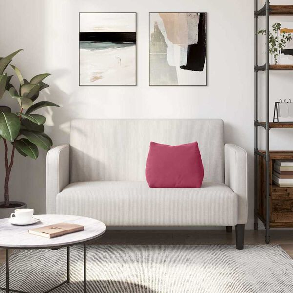 vidaXL Rygpude Vinr&oslash;d 45 x 20 x 35 cm Velourstof