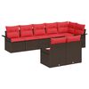 vidaXL Havesofa S&aelig;t 8 stk. Brun polyrattan
