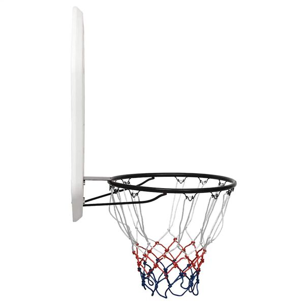 vidaXL basketballkurv med plade 109x71x3 cm polyethylen hvid