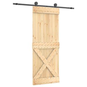 vidaXL Skyded&oslash;r 80 x 210 cm Massivt Fyrretr&aelig; (Ubehandlet)