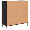 vidaXL Sideboard med skuffe Sort 79,5 x 33 x 82 cm Konstrueret tr&aelig;