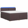 vidaXL Boxmadras med topmadras M&oslash;rk Brun 160 x 200 cm Stof