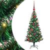 vidaXL Kunstig Forbelyst Juletr&aelig; med stativ Gr&oslash;n 120 cm PVC og metal