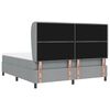 vidaXL Box spring seng med madras Lysegr&aring; 180 x 200 cm Stof