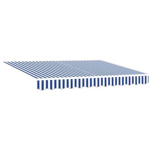 vidaXL Reservedug til markise Bl&aring; og Hvid 330 x 195 cm Polyester