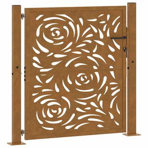 vidaXL havel&aring;ge 100x100 cm vejrbestandigt st&aring;l flammedesign