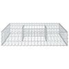 vidaXL Gabion h&oslash;jbed S&oslash;lv 100 x 100 x 20 cm Galvaniseret st&aring;l