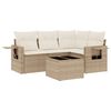 vidaXL sofas&aelig;t til haven 5 dele med hynder polyrattan beige