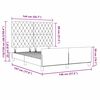 vidaXL Box spring seng med hovedg&aelig;rde Lysegr&aring; 140 x 190 cm Fl&oslash;jl