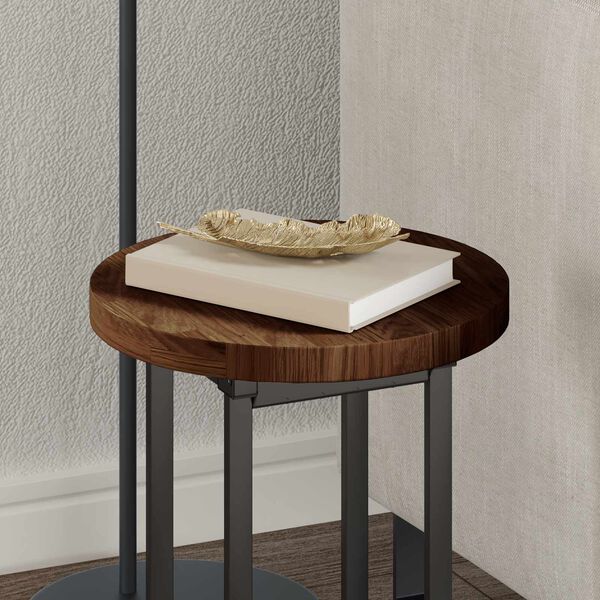 vidaXL Bordplade M&oslash;rk Brun &Oslash; 30 x 2,5 cm Massivt Eg Tr&aelig;