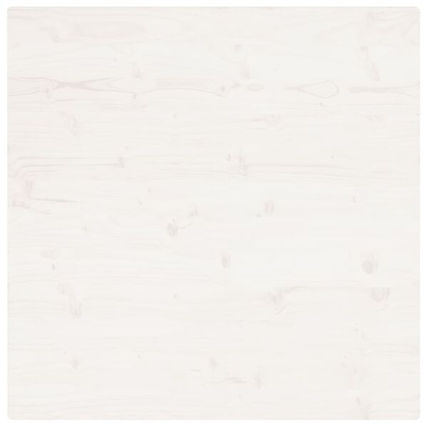 vidaXL bordplade 80x80x2,5 cm firkantet massivt fyrretræ hvid