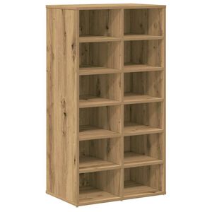 vidaXL skoreol 54x34x100,5 cm konstrueret tr&aelig; egetr&aelig;sfarve