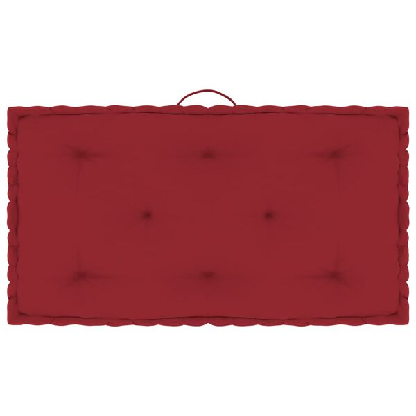 vidaXL hynder til pallesofa 3 stk. bomuld bordeauxfarvet