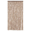vidaXL flueforhæng 100x200 cm chenille beige og mørkebrun