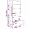 vidaXL Highboard Gammelt tr&aelig; 69,5 x 34 x 180 cm Konstrueret tr&aelig;