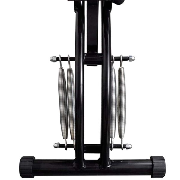 vidaXL L-formet Tummy Toner Sort og orange 117 x 34 x 96 cm Stål