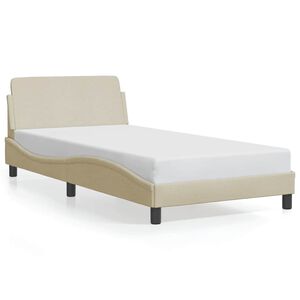 vidaXL sengeramme Dover Creme 100x200 cm Stof
