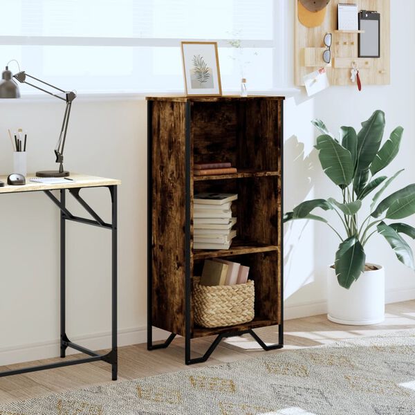 vidaXL bogreol 50x31x106 cm konstrueret tr&aelig; r&oslash;get egetr&aelig;sfarve