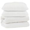 vidaXL Dyne med pude 3 stk. Hvid Mikrofiber