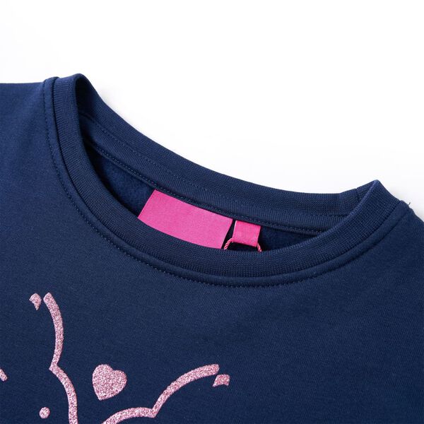 Sweatshirtkjole til b&oslash;rn str. 92 marinebl&aring;