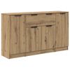 vidaXL Sideboard med skuffe 3 pcs Artisan Egetr&aelig; Konstrueret tr&aelig;