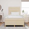 vidaXL Box spring seng med madras Creme 120 x 190 cm Stof