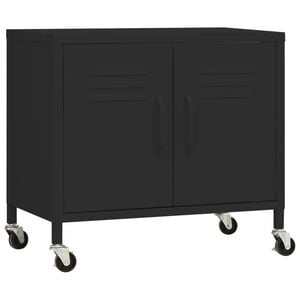 vidaXL opbevaringsskab 60x35x56 cm st&aring;l sort