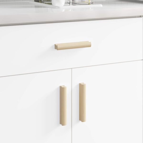 vidaXL Lige h&aring;ndtag 12 pcs Naturlig tr&aelig;farve 130 x 25 x 30 mm