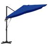 vidaXL Kantilever Roma Parasol Blå og Sort 352 x 251 x 260 cm