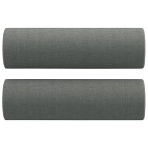 vidaXL pyntepuder 2 stk. &Oslash;15x50 cm stof m&oslash;rkegr&aring;
