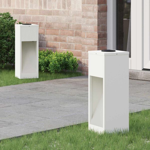 vidaXL Solar Led Sti Lys 2 pcs Hvid Koldvalset St&aring;l