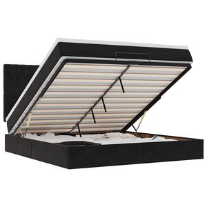 vidaXL osmannisk sengeramme med madrasser 180x200 cm fl&oslash;jl sort
