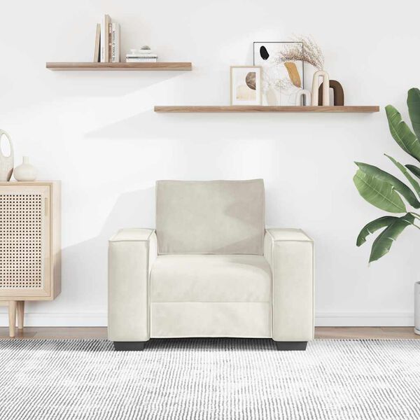 vidaXL sofastol 100x78x84 cm fl&oslash;jl cremefarvet