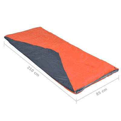 vidaXL sovepose 1100 g 10 °C rektangulær orange