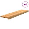 vidaXL trappem&aring;tter 4 stk lysebrun 100x25x2 cm massivt egetr&aelig;