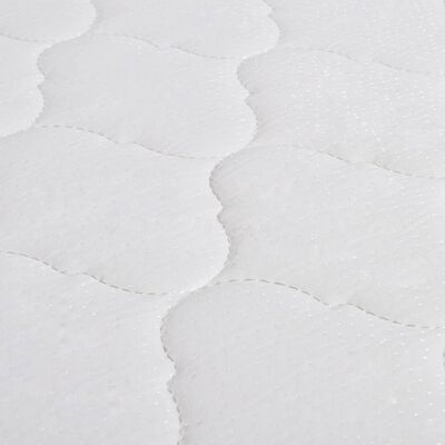 vidaXL seng med madras i memoryskum 90 x 200 cm kunstlæder hvid