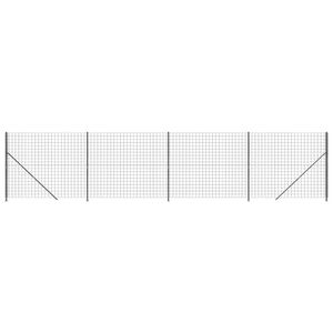 vidaXL tr&aring;dhegn med flange 1,4x10 m antracitgr&aring;